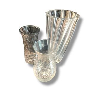 Elegant Glass Vase Bundle - Clear